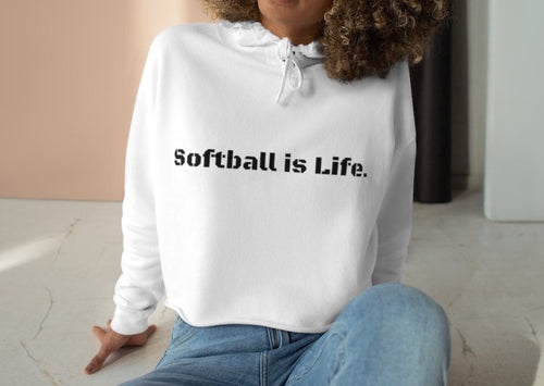 Softball is Life Crop Hoodie